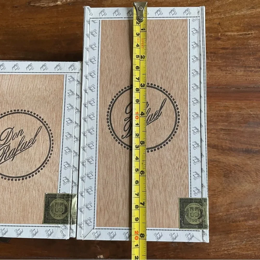 Set of 2 Cigar Boxes for Storage Crafts Needlework Office